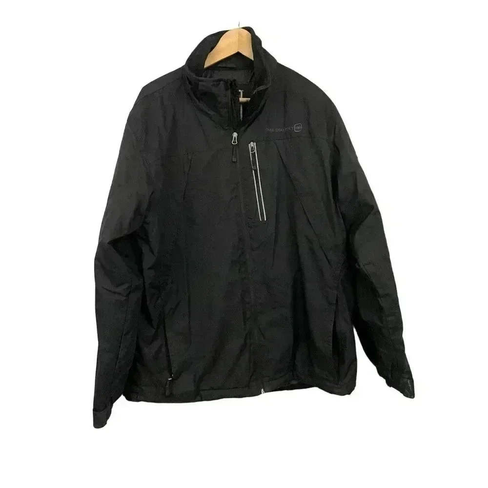 Free Country Black Quilted Lined Jacket Men's‎ Medium